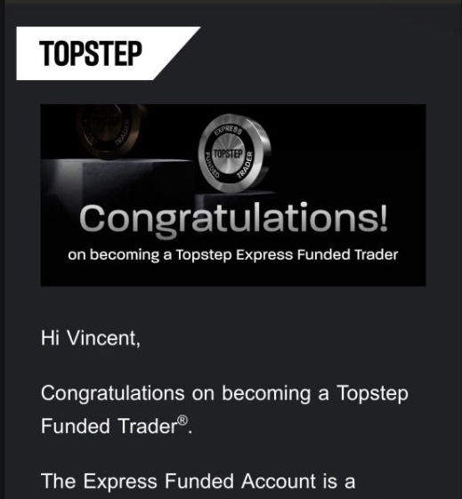 Vincent, Topstep Express funded trader
